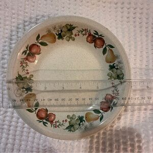 Wedgwood Quince Cream Salad Plate with Fruit Wreath. Set of three